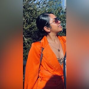 Naked Wardrobe Orange Blazer Dress